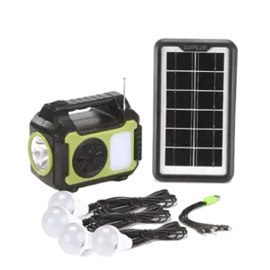 Kit d'Éclairage Solaire Complet - Panneau, Batterie et 3 Ampoules LED